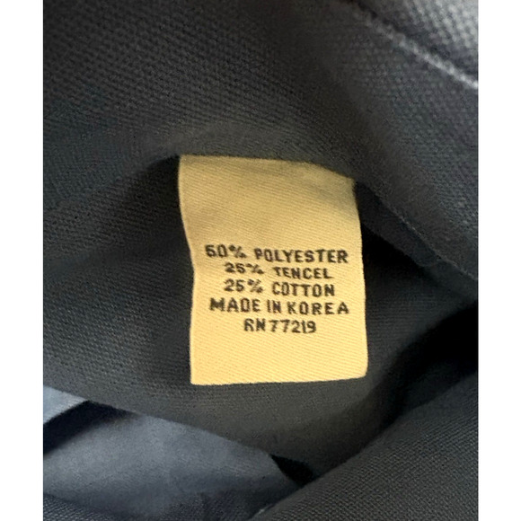 Pronto Uomo Dress Shirt Mens Size L Button up Long Sleeve Solid Blue Classic Fit - Picture 6 of 9